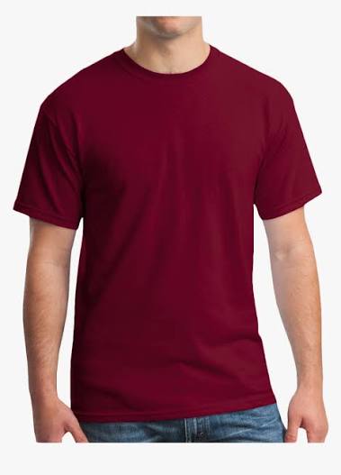 maroon t-shirt